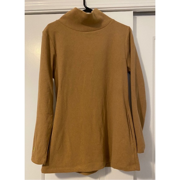 Dudley Stephens Cobble Hill Turtleneck - Camel Small - Picture 3 of 10